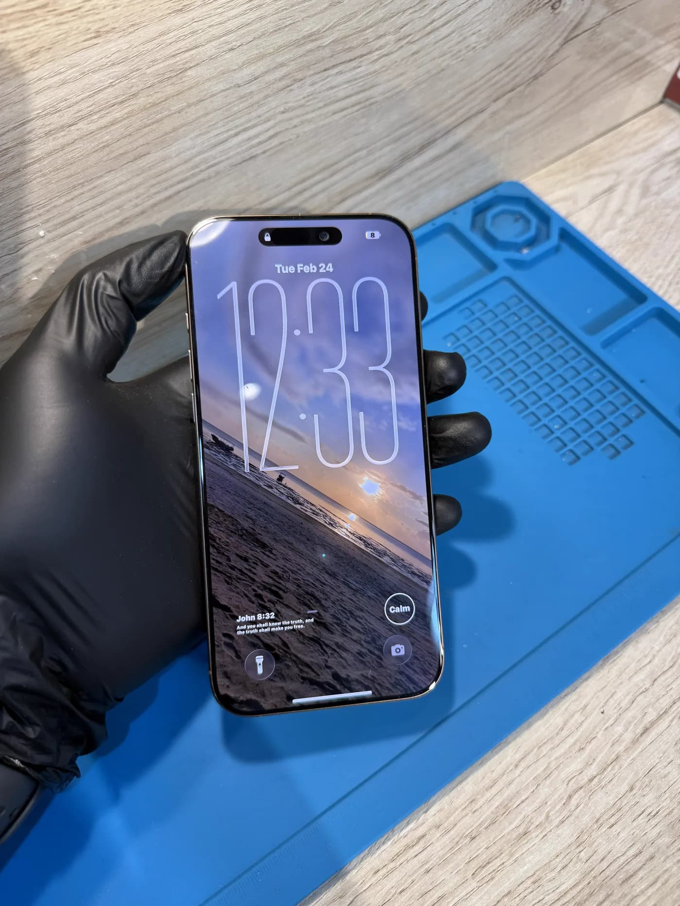 iPhone with a clear working display after repair