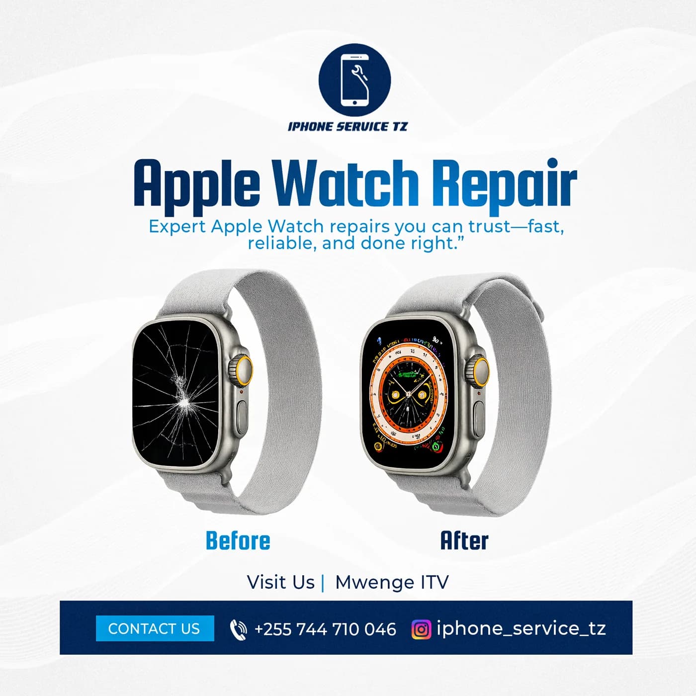 Apple Watch repair service poster